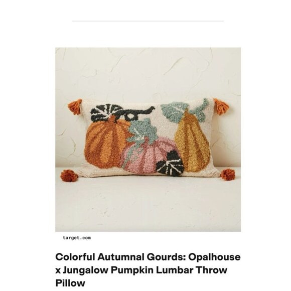 Opalhouse Jungalow Pumpkin And Gourd Lumbar Pillow - Picture 1 of 4